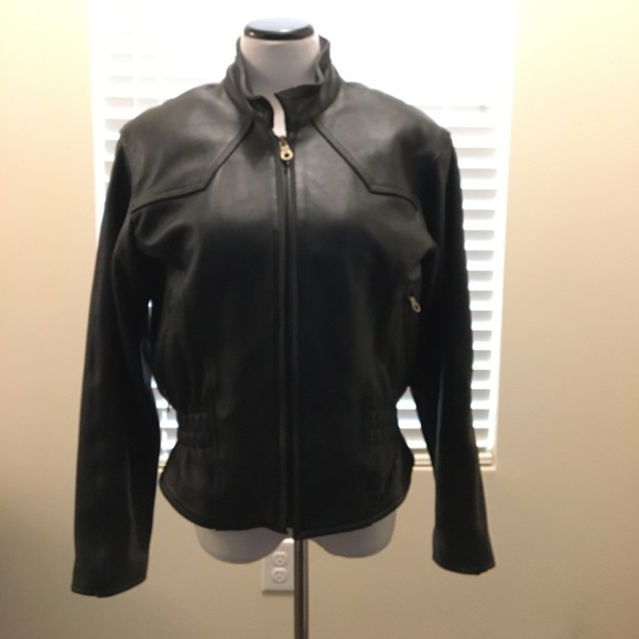 Mas Woman’s Leather Motorcycle Jacket black M - Picture 1 of 10